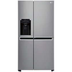 LG GSJ761PZXV Freestanding American Style Fridge Freezer, A+ Energy Rating, 91.2cm Wide, Shiny Steel